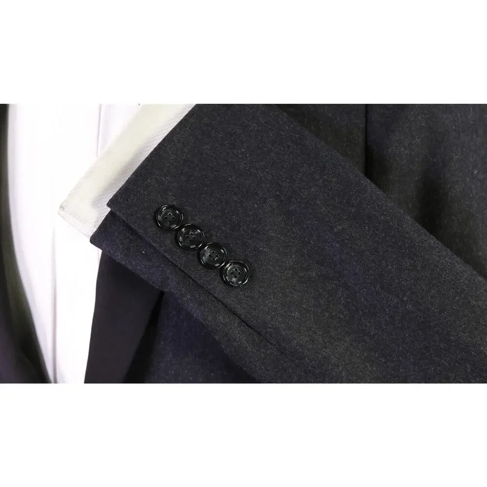 J Crew Ludlow Charcoal Gray Peak Lapel 2-Btn Peak Lapel Tuxedo Blazer Jacket 36S